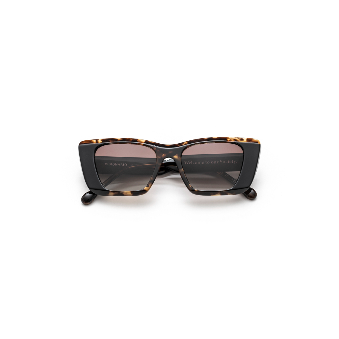GINGER05 Rectangle Sunglass HAVANA BLACK - size 51