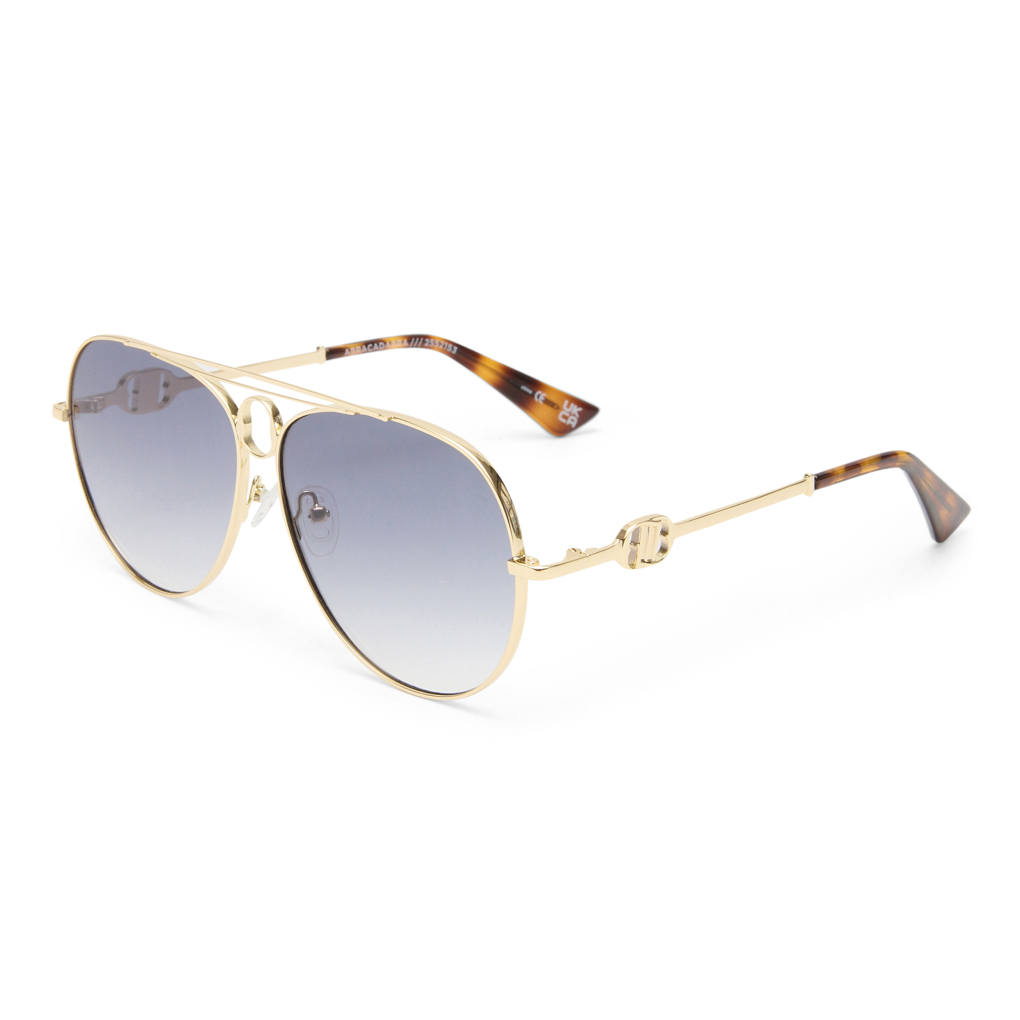 Abracadabra Bright Gold Pilot Sunglass - Size 63